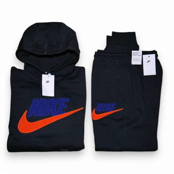 Nike Club Fleece Men's 2 PC Sweatsuit Hoodie + Joggers Fleece 2 piece Tracksui - Picture 1 of 16